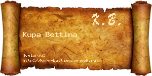 Kupa Bettina névjegykártya